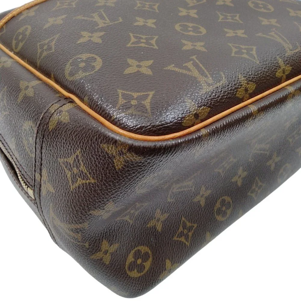 Louis Vuitton Brown Monogram Satchel with Vachetta Trim